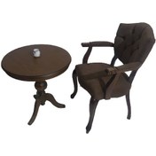 Resim Fiskos-Berjer Sandalye Kelebek Model Parlak Ceviz Babyface Kapito 