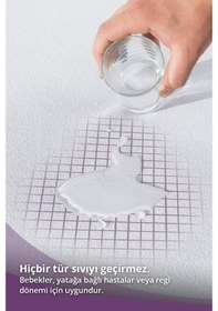 Resim Sıvı Geçirmez Yatak Alezi Pamuklu 180X200Cm Dört Köşe Lastikli Beyaz 