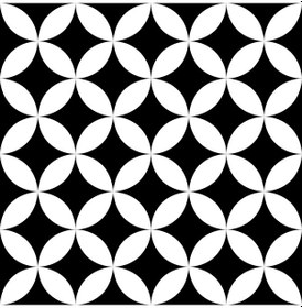 Resim VitrA 15x15 Retromix Siyah Beyaz Daire Negatif Small Mat (0.50 m2) 