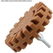Resim Aubyhe 4 İnç Pnömatik Kauçuk Temizleme Tekerleği - Otomobil Lastik Reçine Kaldırıcı, Dayanıklı Zımpara Aleti 25mm Kalın 