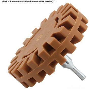 Aubyhe 4 İnç Pnömatik Kauçuk Temizleme Tekerleği - Otomobil Lastik Reçine Kaldırıcı, Dayanıklı Zımpara Aleti 25mm Kalın