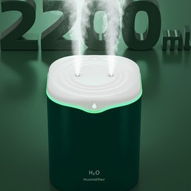 Resim 2L Büyük Sis Nemlendirici ve Arıtma & Atomizasyon, USB ile Çalışan Aromaterapi Difüzörü Yatak Odası & Oturma Odası için - Camgöbeği Mavisi, Pembe, Beyaz Seçenekleri (Esansiyel Yağlar Dahil Değildir), Şık Sis Difüzör, Pürüzsüz Kavisli Yüzey 