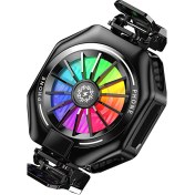 Resim Telefon Soğutucu Fan Radyatörlü Magsafeli ve Aparatlı 3 Farklı Derece Ayarlı Rgb Işıklı Fan 