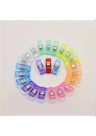 Resim Fochsia 10 Adet Rastgele Renk Paslanmaz Çelik Yaylı Multifonksiyonel Dikiş Klipsi Kumaş Kitap Ciltleme 