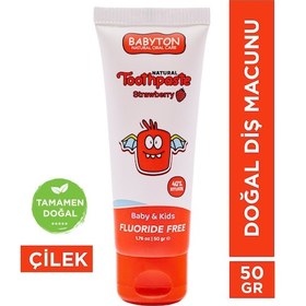 Resim Babyton Çilek Organik Diş Macunu 50 G 