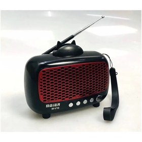 Resim Genel Markalar Radyo M-v16bt Fm Radyo Uyumlu Taşınabilir Standlı Bluetooth Hoparlör Radyo Kanal Kayıtlı 