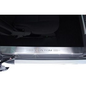 Resim Ford Custom Kapı Eşiği 2 Parça Paslanmaz Çelik Yazılı 2013 Üzeri Modeller 
