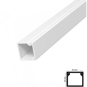Resim Aesco Mey Ithalat® Kablo Kanalı 40X25 mm 2 Metre Yapışkan Bantlı 4 Adet 