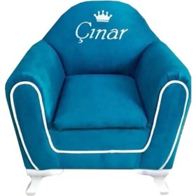 Resim Dzgn Home Kişiye Özel Isimli Çocuk Koltuğu 1-6 Yaş - Mavi 