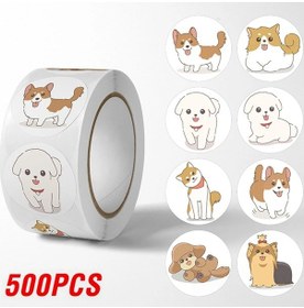 Resim 100-500 Adet Panda Sevimli Karikatür Çıkartmalar 1 İnç Ödül Etiket Hediye Dekorasyon Kırtasiye Çıkartmalar Açık Gri 