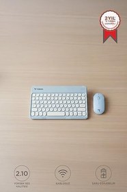 Resim Torima TMK-08 Mavi Kablosuz Bluetooth Klavye Mouse Seti 