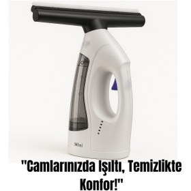 Resim SMAYLİNG Kablosuz Su Püskürtmeli Cam Temizleme Makinesi - Çift Hazneli, Ergonomik Tasarım 
