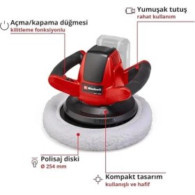 Resim Akülü Polisaj Makinesi Ce-Cb 18/254 Li-Solo Power X-Change (18V, 2.500 Devir/dk, Açma/kapama 