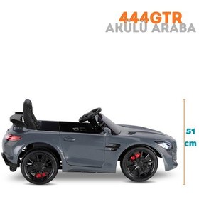 Resim 444 Gtr Sport Akülü Araba 12v Uzaktan Kumandalı Babyhope Mercedes Koyu Gri 
