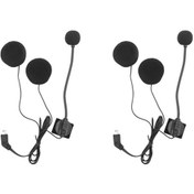 Resim Synodicmonth Motosiklet Kaskı Bluetooth Kulaklık Mikrofon Hoparlör Kulaklık Aksesuarları Yarım Kask İçin 