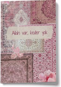Resim Sufi Serisi 6 Allah Var, Keder Yok A6 Çizgili Mini Defter Not Defteri Çok Renkli 