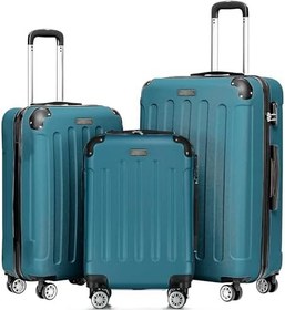 Resim Anthony Jackson Ultra Hafif ABS Valiz TRION (Petrol, 3'lü Set) 