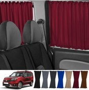 Resim Oto Pandami Fiat Doblo Iı Kısa Şase 2010-2023 Uyumlu Bordo Raylı Oto Perde Takımı 
