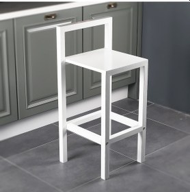 Resim Diva Ahşap Bar Taburesi 68 cm Beyaz 