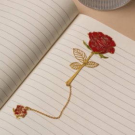Resim 1 adet Gül Çiçeği Kitap Ayracı, Zarif Oymalı Metal Tasarım, Demir İşlemeli, Kırmızı, İngilizce Yazıt, Öğrenciler, Kitap Severler, Öğretmenler için İdeal - Sevgililer Günü, Mezuniyet, Anneler Günü, Doğum Günü Hediyeleri için Mükemmel 