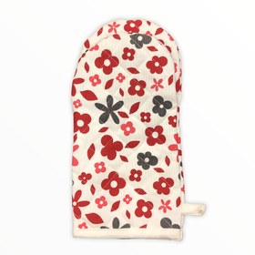 Resim Floral Pamuklu Fırın Eldiveni - 15x30 cm 