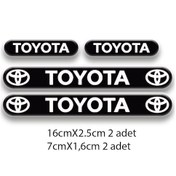 Resim Toyota 3d Damla 4'lü Oto Sticker Set 2 