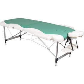 Resim 2 Parça Alüminyum Katlanır Masaj Masası İthal Yeşil - Beyaz Smt-at025d 