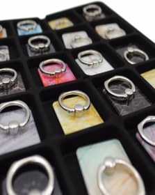 Resim Ring Telefon Tutucu Mermer Desenli Selfie Yüzük Telefon Yüzüğü 