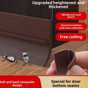 Resim Yapışkanlı kapı altı contası, yumuşak silikondan yapılmış, çok dayanıklı - 99.06 cm, 299.72 cm, 10 odaya uygun, ses azaltma, rüzgar geçirmez, böcek önleyici, plastik kapı rüzgar bariyeri - siyah, gri, şeffaf, beyaz, kahverengi 