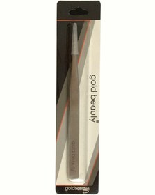 Resim Gold Beauty İpek Kirpik Cımbızı Düz Burun Paslanmaz Çelik 