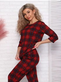 Resim Taisia37 Pamuklu Uyku Ve Dinlenme Pijaması 180901769 Kırmızı 