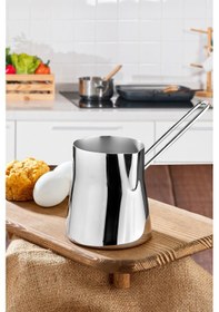 Resim Paslanmaz Çelik 750 Ml Büyük Boy Cezve 9 Fincan Ölçüsünde 