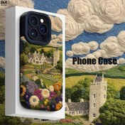 Resim İşlemeli Manzara Köy Evi Bahçe Desenli Yaratıcı Tasarım iPhone 16, 15, 14, 12, 7, 8, XS Kılıf - Şık, Moda ve Lekeye Dayanıklı 