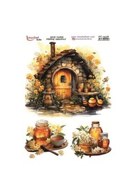 Resim Pirinç Dekopaj Kağıdı 30x42cm Pt-1438 Bal 