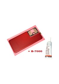 Resim Tkgz Samsung Galaxy Uyumlu S21 Utra Arka Pil Batarya Kapağı Cam+b-7000 Kırmızı 