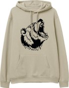 Resim Bear Big Baskılı Krem Hoodie Lambuka Store