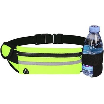 Willowhaven Ultra Ince Reflektif Kosu Bel Cantası Unisex Hacimli Hidrasyon Telefon Matarası Siyah Siyah