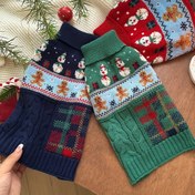 Resim Küçük & Ekstra Küçük Köpek & Kazak - Turkuaz Mavi & Kırmızı Çizgili, Beyaz Patiler & Zencefilli Kurabiye Desenli Kış Sıcaklığı - Chihuahua, Pomeranian, Shih Tzu için Makinede Yıkanabilir Evcil Hayvan Kostümü - Küçük Irklar için Rahat Kazak (Kış & Sonbahar) - Minyatür Köpekler & Kediler için Evcil 