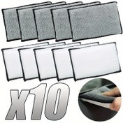 Resim 10 adet/2 adet Yumuşak Çift Taraflı Mikrofiber Temizlik Süngeri Araba Deri Temizleme Mikrofiber Havlu Balmumu Süngeri Araba Detaylama Aracı 