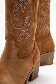 Resim Ataköy Ayakkabı KADIN DERİ WESTERN ÇİZME KUM SUET 