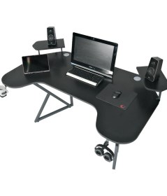 Resim Özel Joystick Tasarım Oyuncu Masası 160 cm Bardaklık ve Kulaklık Tutucu Hediye. 