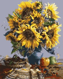 Resim Sayılarla Boyama Seti - Vazodaki Ayçiçeği - 80x100 