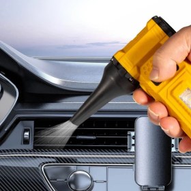Resim Şarjlı Mini Jet Turbo Fan Araç Kurutucu LED Işık Çakar Ikaz Devir Ayarlı Mangal Üfleme Klavye Temizleme 