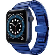 Resim Sones Tek Boncuklu Çelik Kelebek Toka Watch Band iOS Uyumlu Watch Ultra 49mm-watch Ultra 2 49mm / S / Se Akıllı Saat Aks. 48564737 