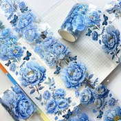 Resim 1 Rulo (3m/100ft) Şakayık & Altın Lazer Kesim PET Dekoratif Maskeleme Bandı - Scrapbooking Sticker, Estetik Ofis Malzemeleri Detaylı Çiçek Desenleri, 6cm Genişlikte Günlükler, Planlayıcılar, Hediye Paketi ve DIY El İşleri İçin Zarafet Washi Bant Alternatifi, Albüm Stickerları,Sevimli Stickerlar 