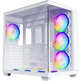 Resim Peri Store Donkey Stark S801 7xargb Temperli Cam 650W 80+ Bronze Atx Gaming (Oyuncu) Kasa (Beyaz) 