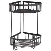 Resim System Siyah Köşe İkili Duş Rafı (BA3014 045 AL6) 