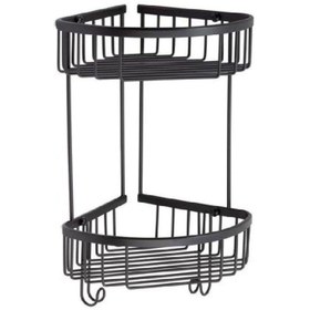 Resim System Siyah Köşe İkili Duş Rafı (BA3014 045 AL6) 