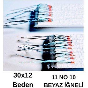 Resim Ea genset İstavrit Çaparisi 30x12 11 No 10 Beyaz İğneli 2li Paket 