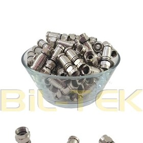 Resim Rg6 Sıkmalı F Konnektör - 50 Adet 